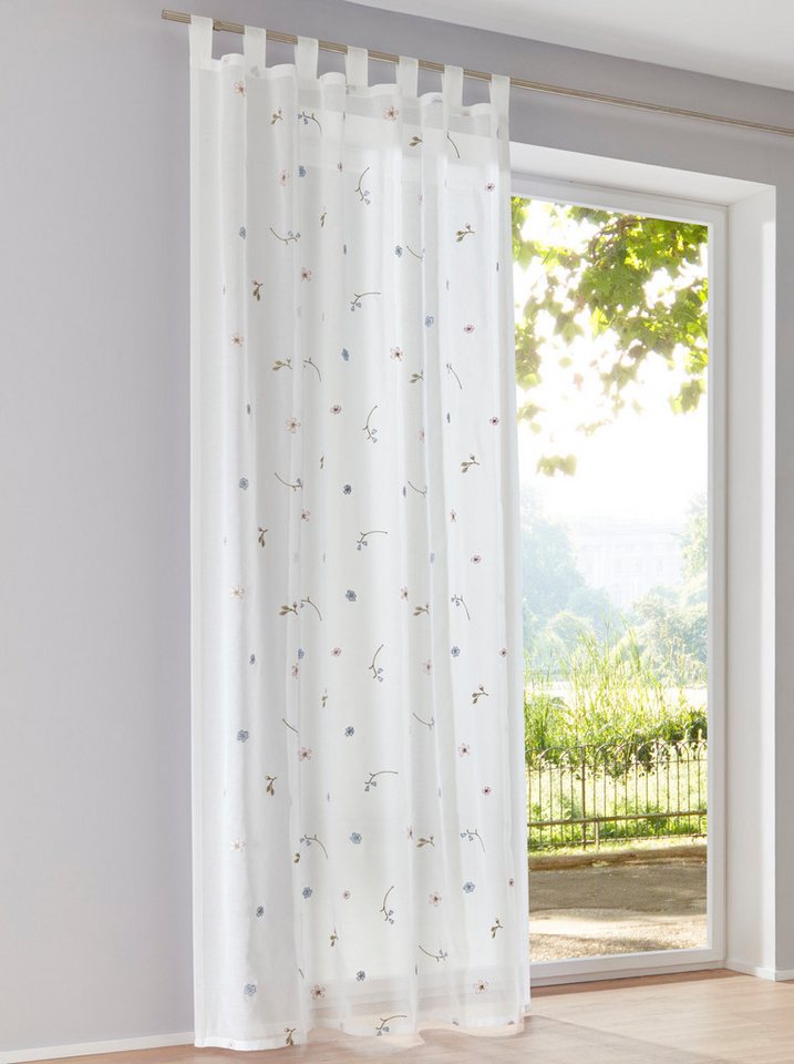 heine Gardine Dekostore (1 St), Schlaufen, halbtransparent, Fertigstore gerade Form von heine