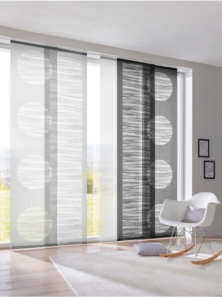 heine Gardine Schiebevorhang (1 St), Klettschiene, halbtransparent von heine