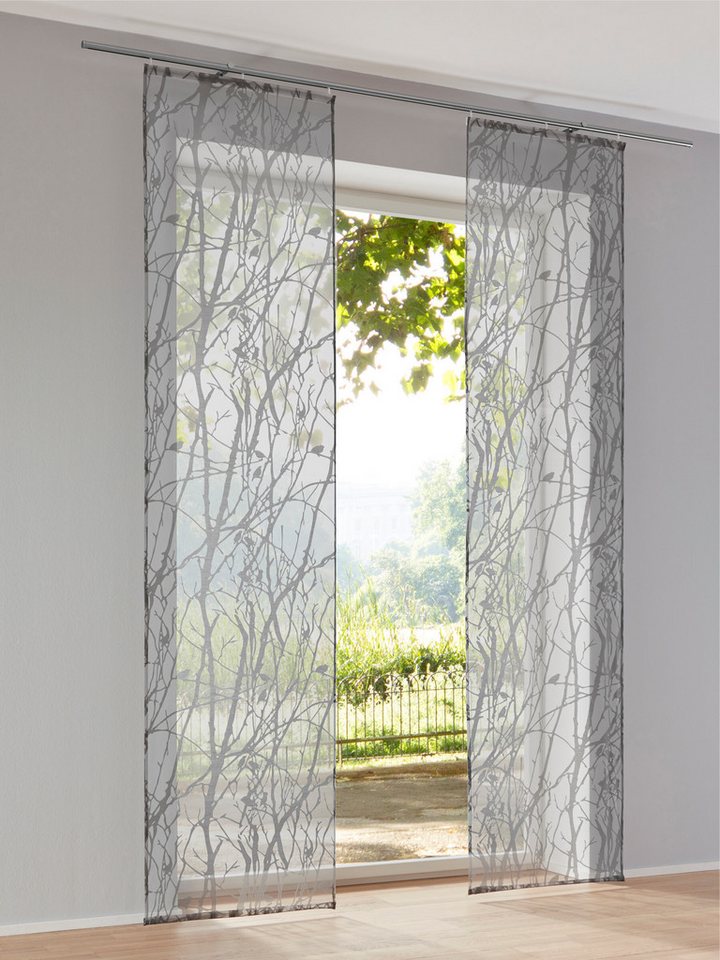heine Gardine Schiebevorhang, Klettband (1 St), halbtransparent, Schiebevorhang von heine