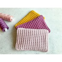 Spültücher 3Er Set Putzsschwämme Nachhaltig Mit Aufhänger Spültuch Recycling 3Lagig Waschbar Baumwolle Jute Spülschwamm Uni von heiterbiswolkigKoeln