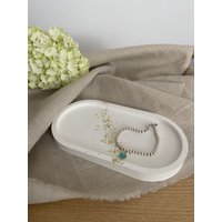 Dekotablett Oval Mit Glitzer I Gold, Silber, Rosé Ovales Tablett Kerzenuntersetzer Handgemacht Kerzen Schmuck Raysin von hejgoldklacks