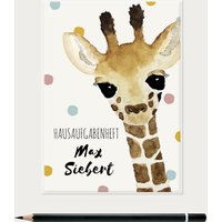 Hausaufgabenheft Hülle Mit Name, Grundschule Giraffe Junge Hausaufgabenheft Hülle Mit Name, Grundschule Giraffe Junge von hejsue