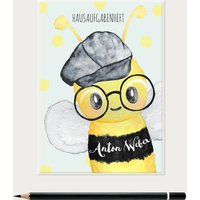 Hausaufgabenheft Hülle Mit Name, Hausaufgebenheft Grundschule Hipster Biene von hejsue