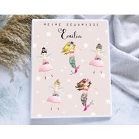 Zeugnismappe Für Mädchen Mit Namen, Zeugnisordner Elfen Und Meerjungfrau von hejsue