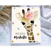 Zeugnismappe Giraffe Mädchen Personalisiert Mit Namen, Zeugnisordner Einschulung Schule von hejsue