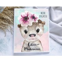 Zeugnismappe Otter Mädchen Personalisiert Mit Namen, Zeugnisordner Zeugnisheft von hejsue