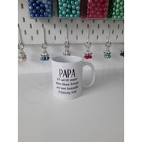 Tasse Mit Spruch "Papa...deine Kleine Tochter..." - Kaffeetasse Keramiktasse Für Papa Weihnachtsgeschenk von helenarauschdesign