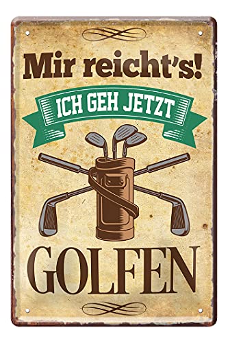 Golf Blechschild - Metallschild mit witzigen Spruch für Golfer Golferinnen - Retro Deko Schild - Geschenk für Golfspieler Golflehrer Golf-Begeisterte - Dekoration Golfsport Clubhaus - 20x30cm von helges-shop