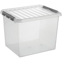 helit Aufbewahrungsbox "the q-line", mit Deckel, 52 Liter, transparent von helit