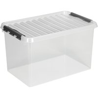 helit Aufbewahrungsbox "the q-line", mit Deckel, 72 Liter, transparent von helit
