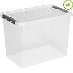 Helit Aufbewahrungsbox H6163302 62 L Transparent Polypropylen 60 x 40 x 34 cm 6 Stück von helit