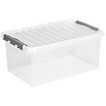 Helit Aufbewahrungsbox Kunststoff Q Line Transparent 45 Liter 247 (H) x 515 (B) x 330 (T) mm 6 Stück von helit