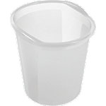 helit Abfallbehälter Kunststoff Weiß Transluzent 28,4 x 28,4 x 30 cm 4 Stück von helit
