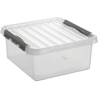 helit Aufbewahrungsbox "the q-line", mit Deckel, 18 Liter, transparent helit Aufbewahrungsbox "the q-line", mit Deckel, 18 Liter, transparent von helit