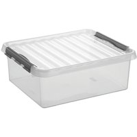 helit Aufbewahrungsbox "the q-line", mit Deckel, 25 Liter, transparent helit Aufbewahrungsbox "the q-line", mit Deckel, 25 Liter, transparent von helit