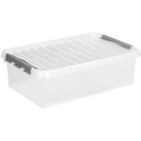 helit Aufbewahrungsbox "the q-line", mit Deckel, 32 Liter, transparent helit Aufbewahrungsbox "the q-line", mit Deckel, 32 Liter, transparent von helit
