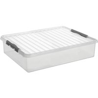 helit Aufbewahrungsbox "the q-line", mit Deckel, 60 Liter, transparent helit Aufbewahrungsbox "the q-line", mit Deckel, 60 Liter, transparent von helit