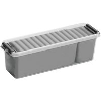 helit Aufbewahrungsbox "the q-line", mit Deckel u. 2 Einsätzen, 1,3 Liter, transparent helit Aufbewahrungsbox "the q-line", mit Deckel u. 2 Einsätzen, 1,3 Liter, transparent von helit