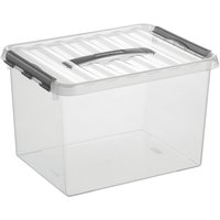 helit Aufbewahrungsbox "the q-line", mit Deckel u. Tragegriff, 22 Liter, transparent helit Aufbewahrungsbox "the q-line", mit Deckel u. Tragegriff, 22 Liter, transparent von helit