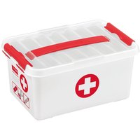 helit Aufbewahrungsbox "the q-line", mit Deckel u. Tragegriff, 6 Liter, weiß/rot helit Aufbewahrungsbox "the q-line", mit Deckel u. Tragegriff, 6 Liter, weiß/rot von helit