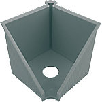 helit Zettelbox Hellgrau 250 PS (Polystyrol) 12,7 x 12,7 x 12 cm von helit