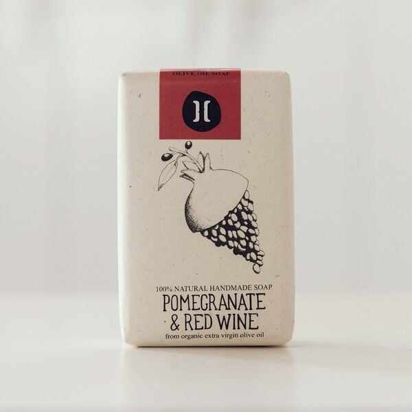 helleo Feste Seife aus Olivenöl - Pomegranate & Red wine von helleo