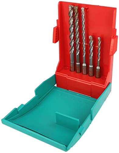 Heller Tools Trijet Ultimate SDS-plus Hammerbohrer, Set 5-teilig Ø 6/6/8/8/10 mm, bohrer set, steinbohrer set sds plus, sds bohrer, beton bohrersatz, sds plus bohrer von heller