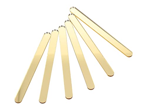 Pati-Versand Eisstiele Gold 6 Stück Kunststoff von Pati-Versand