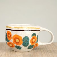 Kapuzinerkresse 2 Zeilen Keramik Kaffeetasse, Keramiktasse, Bemalt, Einweihungsgeschenk, Hochzeitsgeschenk, Geburtstagsgeschenk, Geschenk Zum Kapuzinerkresse 2 Zeilen Keramik Kaffeetasse, Keramiktasse, Bemalt, Einweihungsgeschenk, Hochzeitsgeschenk, Geburtstagsgeschenk, Geschenk Zum von hellomaeshop