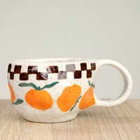 Mandarin Check Borte Keramik Kaffeetasse , Keramiktasse, Bemalt, Einweihungsgeschenk Hochzeitsgeschenk, Geburtstagsgeschenk, Muttertagsgeschenk Mandarin Check Borte Keramik Kaffeetasse , Keramiktasse, Bemalt, Einweihungsgeschenk Hochzeitsgeschenk, Geburtstagsgeschenk, Muttertagsgeschenk von hellomaeshop