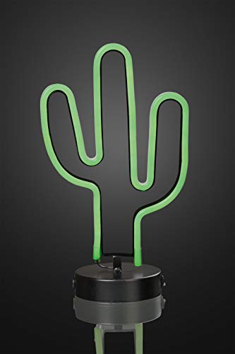Hellum 522983 LED Kaktus grün Lampe Leuchte Deko 131 LED´s Indoor Nachtlicht Sihoulette Licht von hellum