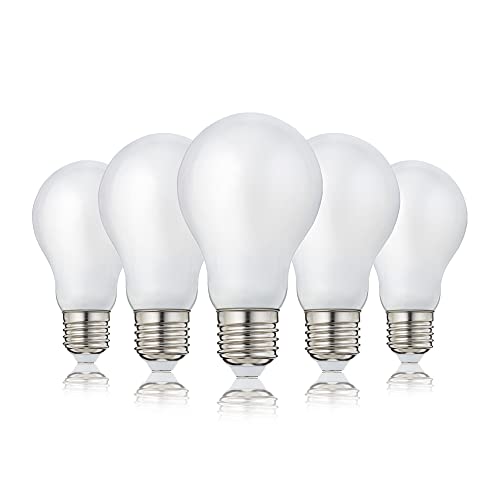 hellum LED Glühbirne E27, 5er 7W warmweiß LED Lampe mit 806 Lumen LED Filament, E27 Vintage Led Leuchtmittel ersetzt 60-Watt Glühbirne, 2700 Kelvin warmweiß Matt, 206210 von hellum