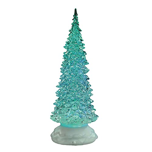 Hellum LED Tannenbaum Acryl Figur, Weihnachtsbaum mit Farbwechsel, Deko RGB beleuchtet, Batterie (3xAAA nicht inkl) Weihnachten Glitzer Tischdeko Weihnachts-Dekoration Christbaum-Beleuchtung 520392 von hellum