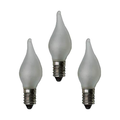 hellum Ersatz-Kerzen für Schwibbogen, 3 Stück 23V 3W Riffelkerze für Weihnachtsbaum Kerzen Lichterketten innen mit 10 Brennstellen, Birnen für Lichterbogen E10/ 23V/ 3W/ 22 Lumen 922530 hellum Ersatz-Kerzen für Schwibbogen, 3 Stück 23V 3W Riffelkerze für Weihnachtsbaum Kerzen Lichterketten innen mit 10 Brennstellen, Birnen für Lichterbogen E10/ 23V/ 3W/ 22 Lumen 922530 von hellum