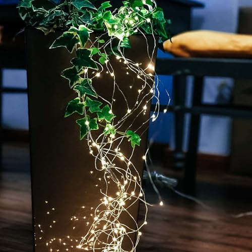 hellum Girlande Weihnachten beleuchtet 5m mit 196 warmweißen LED für außen, LED Girlande Weihnachten 5m mit Timer und Trafo, Balkon Beleuchtung 12 Stränge, Zuleitung 2m <59lm 152845 hellum Girlande Weihnachten beleuchtet 5m mit 196 warmweißen LED für außen, LED Girlande Weihnachten 5m mit Timer und Trafo, Balkon Beleuchtung 12 Stränge, Zuleitung 2m <59lm 152845 von hellum
