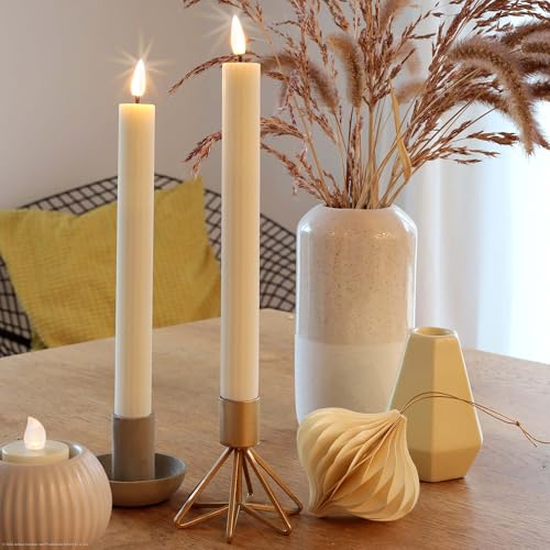 hellum LED Stabkerzen, 2 Stück LED Kerzen mit Timer creme, Kerzen flackernde Flamme, mit Fernbedienung, mit Timerfunktion, batteriebetrieben 24,5 x 2,2cm 151831 hellum LED Stabkerzen, 2 Stück LED Kerzen mit Timer creme, Kerzen flackernde Flamme, mit Fernbedienung, mit Timerfunktion, batteriebetrieben 24,5 x 2,2cm 151831 von hellum