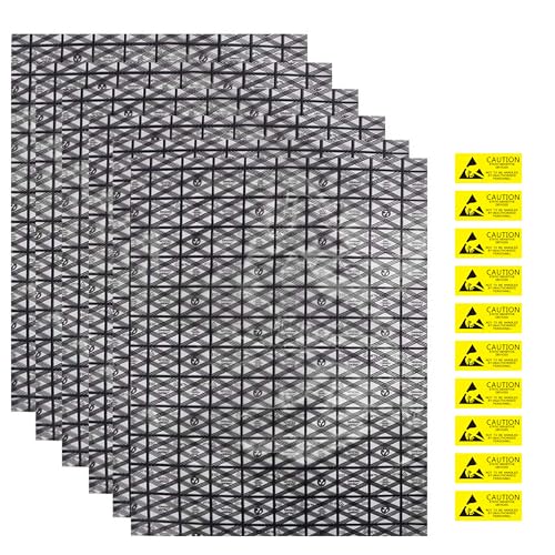 Package 10 Stück Große Antistatische Beutel mit Antistatischem Aufkleber, 30x40cm Open Top ESD Tüten Antistatikbeutel für Motherboard Grafikkarten Festplatten von helpers lab