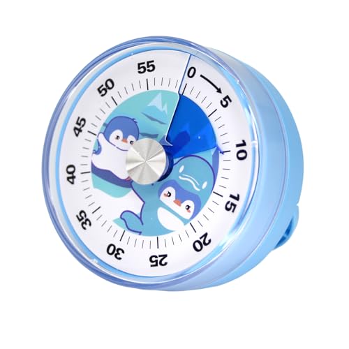 hemeilibao Visual Timer, 60 Minuten Countdown Timer für Klassenzimmer Büro, Küche, Schreibtisch, Visueller Timer mit Magnetischer Absaugung, Keine Batterien Erforderlich, Eigenständiger Stand von hemeilibao