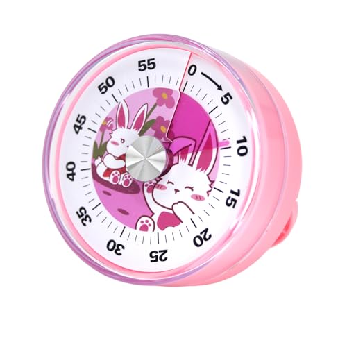 hemeilibao Visual Timer, 60 Minuten Countdown Timer für Klassenzimmer Büro, Küche, Schreibtisch, Visueller Timer mit Magnetischer Absaugung, Keine Batterien Erforderlich, Eigenständiger Stand von hemeilibao