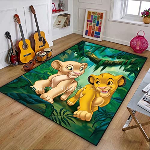 hengyuanxiang Baby Lion King Simba Print Rutschfester Teppich Anime Print Spielmatte Badezimmermatten C3389 80X120Cm von hengyuanxiang