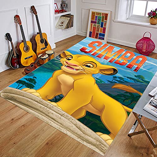 hengyuanxiang Baby Lion King Simba Print Rutschfester Teppich Anime Print Spielmatte Badezimmermatten C5458 60X90Cm von hengyuanxiang