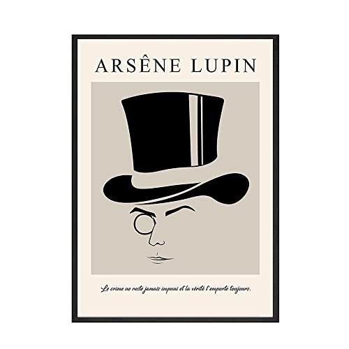 hengyuanxiang Moderne Vintage Arsene Lupin Poster Geometrische Abstrakte Leinwand Malerei Bauhaus Wand Kunstdruck Bilder Schlafzimmer Inneneinrichtung H1508 50X70Cm von hengyuanxiang