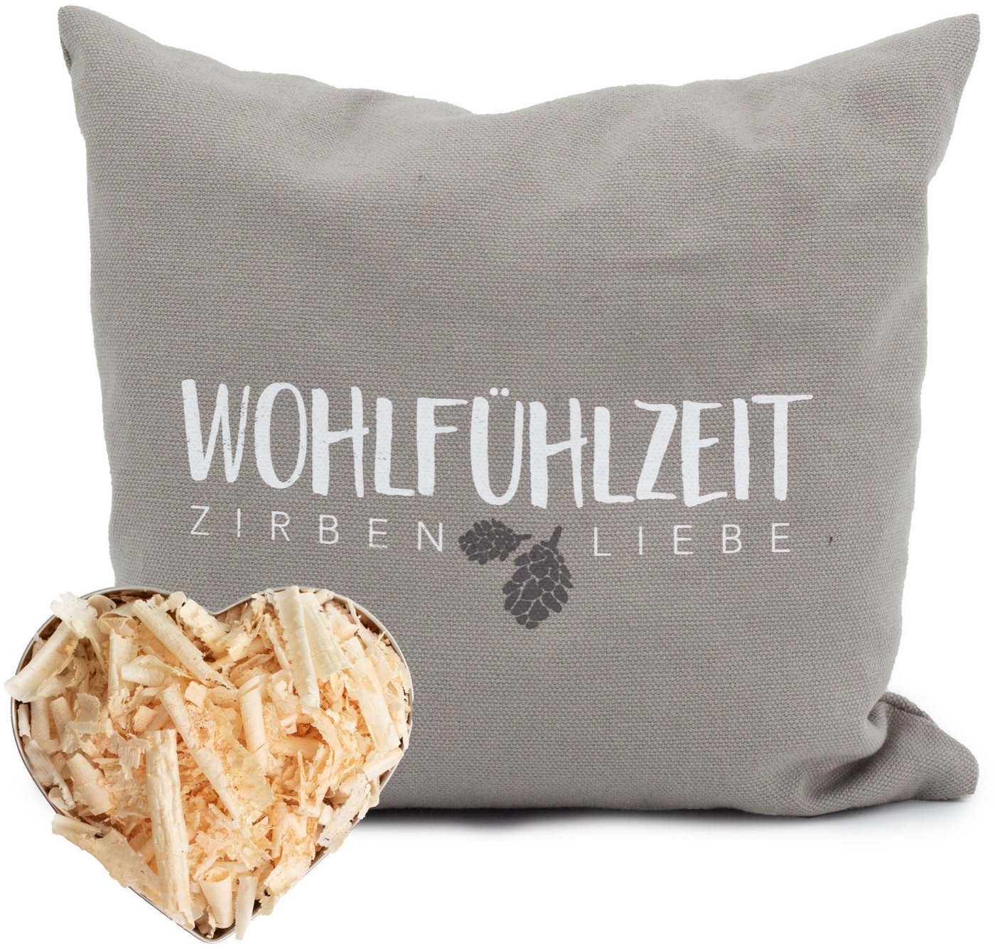 herbalind Zirbenkissen Zirbenkissen, Entspannung und Wohlfühlen!, 1-tlg., Gefüllt mit hochwertigen Zirbenholzflocken, Made in Germany von herbalind