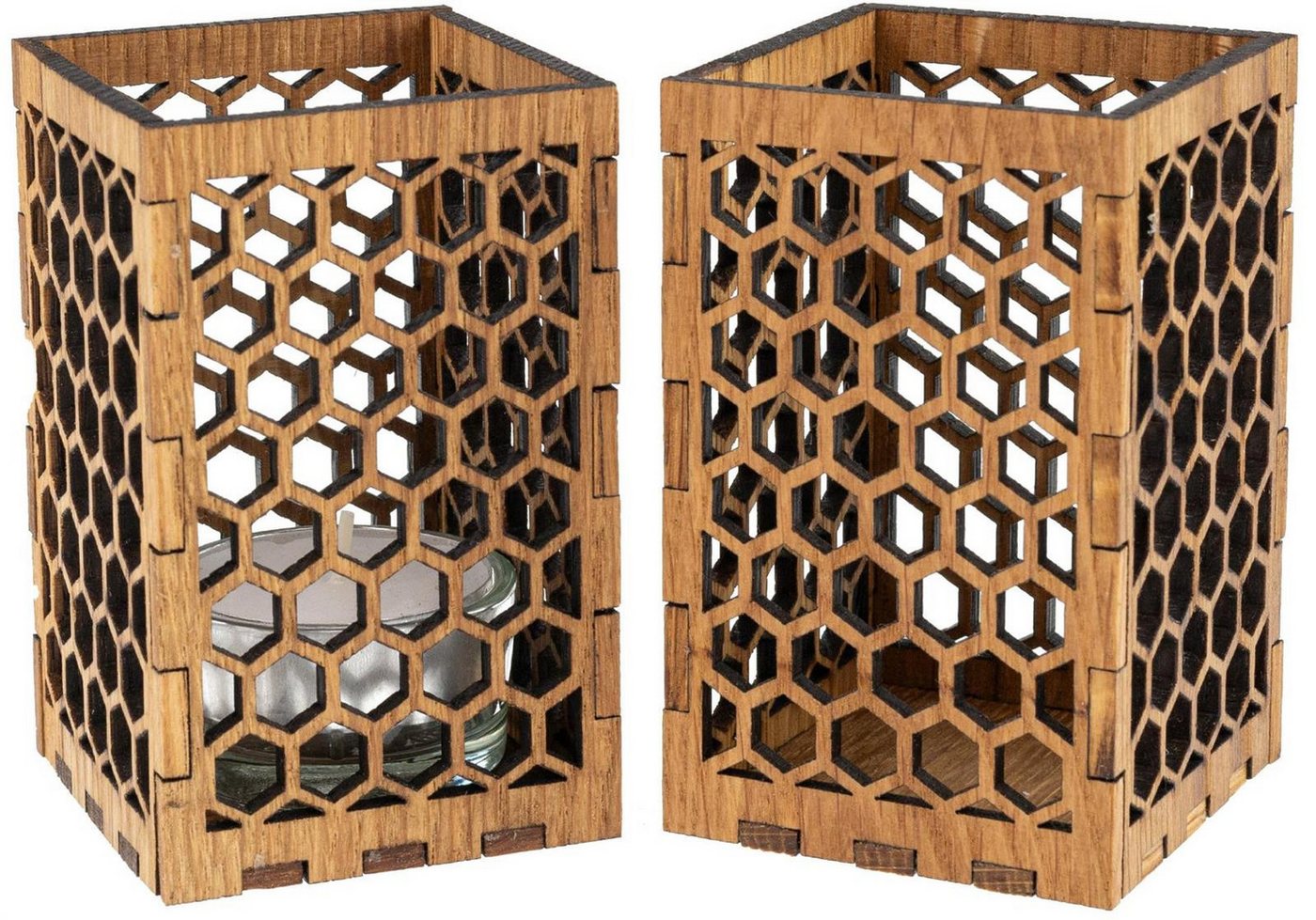 herbeschick. Aufbewahrungsbox Stiftehalter, Teelichthalter aus Eichenholz, Stiftebox, Organizer (1 Stück) von herbeschick.