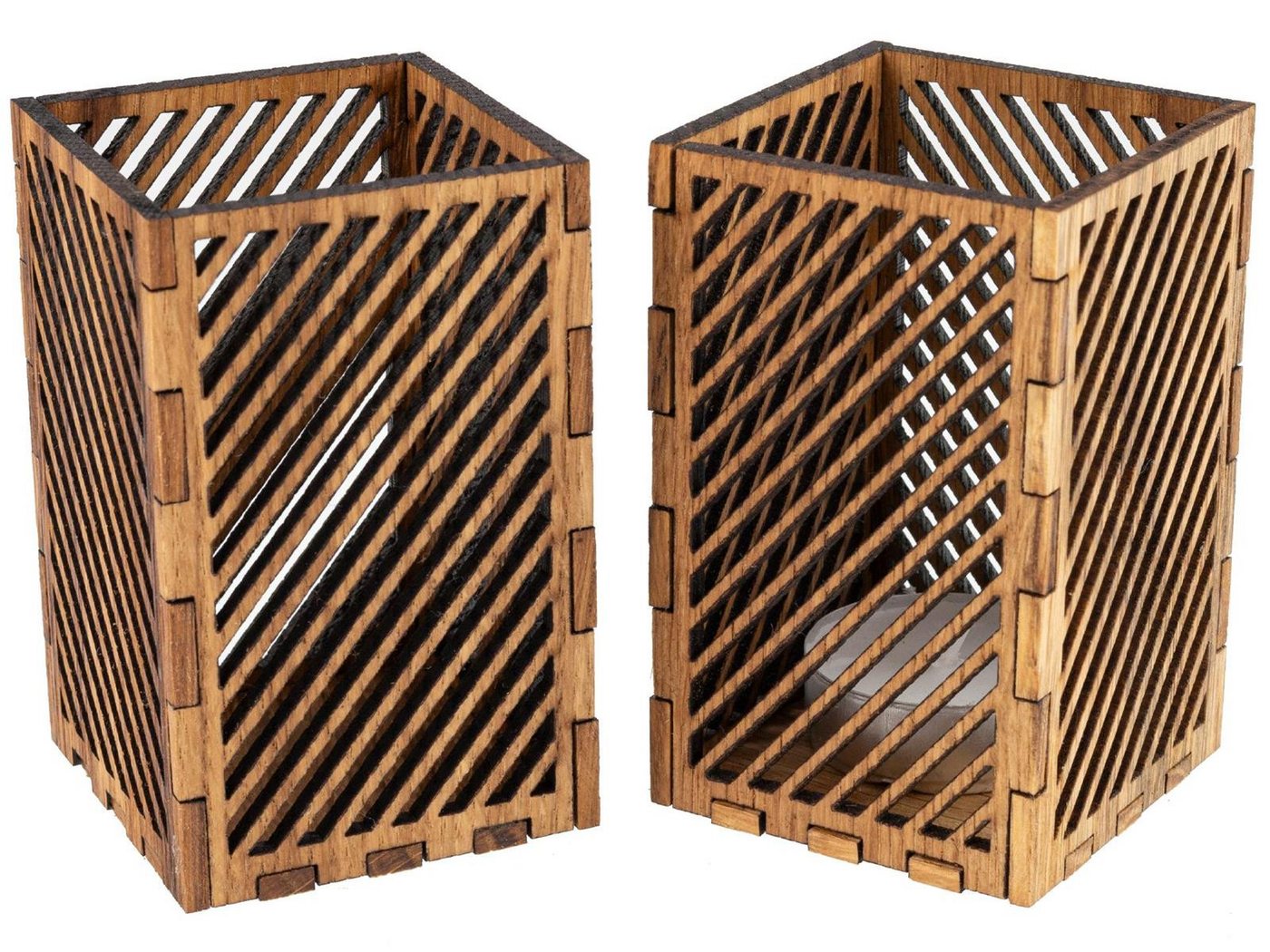 herbeschick. Aufbewahrungsbox Stiftehalter, Teelichthalter aus Eichenholz, Stiftebox, Organizer (1 Stück) von herbeschick.