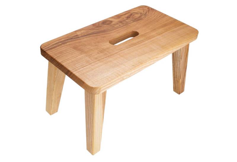 herbeschick. Hocker Fußbank "ESCHE" geölt aus massivem Eschenholz (1 St), Höhe: 27 cm von herbeschick.