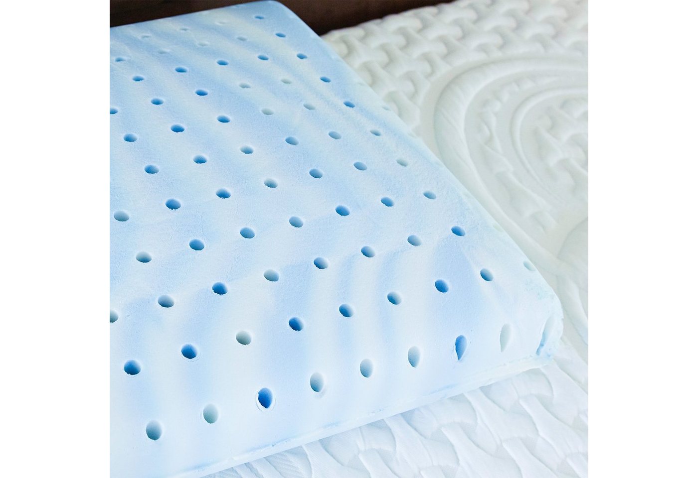 Kopfkissen Dreamaer Silver Visco Gel Memory Foam Pillow - Druckentlastung, scarnatti, Seitenschläfer, Bauchschläfer, Rückenschläfer, Set, Removable Cover, Ergonomic Comfort, Aloe Vera-Infused Premium Cover, 40x60x14cm von scarnatti