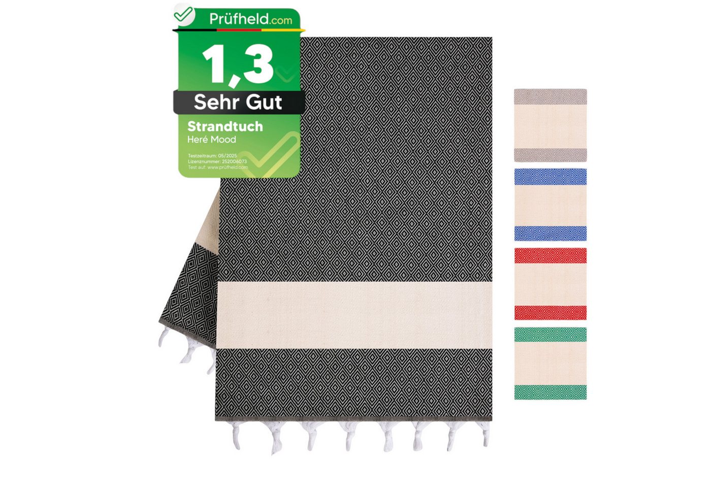 herémood Saunatuch XXL Hamamtuch 100x180 cm – Leichtes Saunatuch aus 100% Baumwolle, (schnelltrocknend & saugstark, Sehr Gut getestet, 1er & 2er-Set, ideal für Strand, Sauna & Wellness – Schwarz (1 Stück), 1-St) herémood Saunatuch XXL Hamamtuch 100x180 cm – Leichtes Saunatuch aus 100% Baumwolle, (schnelltrocknend & saugstark, Sehr Gut getestet, 1er & 2er-Set, ideal für Strand, Sauna & Wellness – Schwarz (1 Stück), 1-St) von herémood