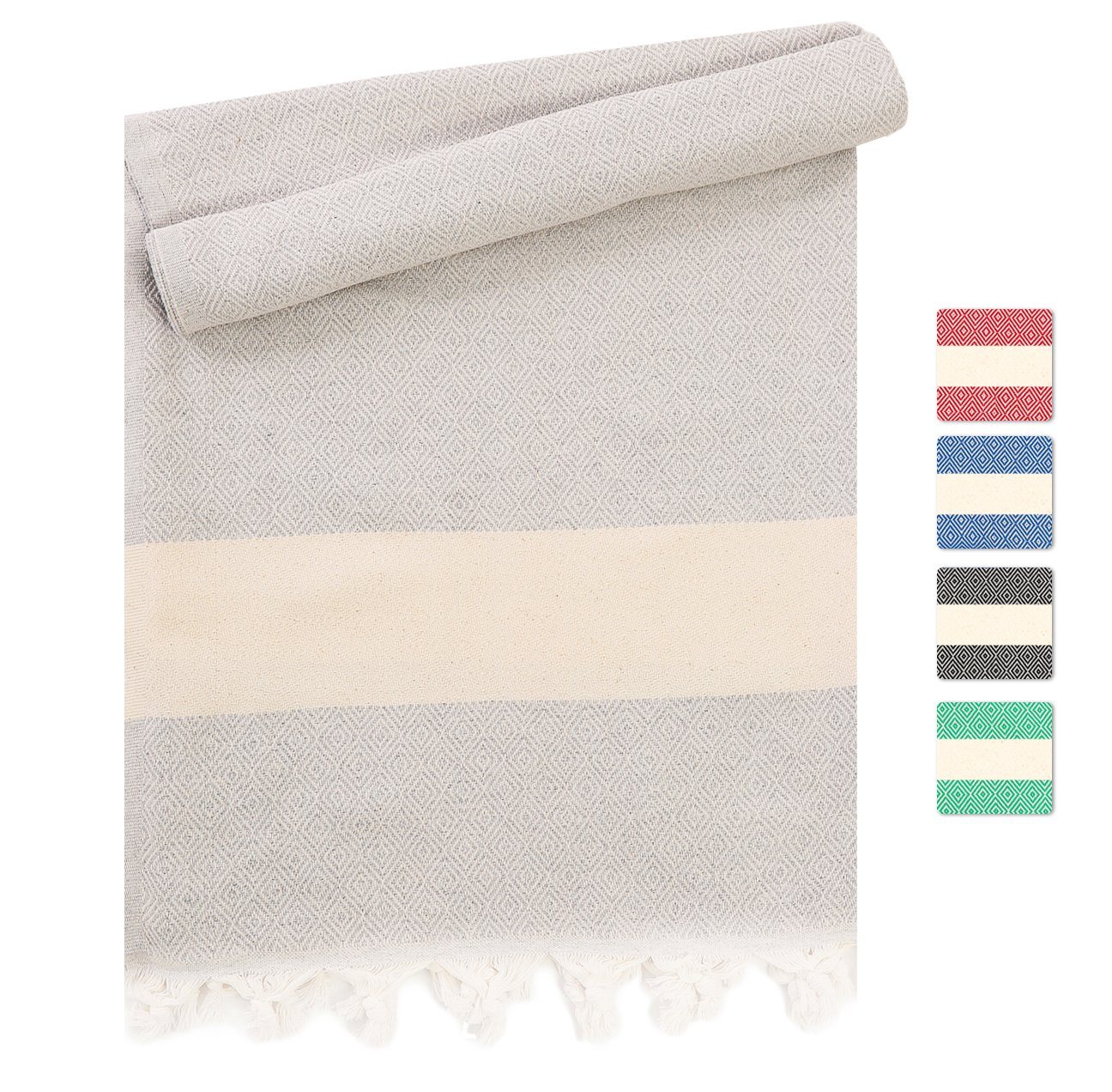 herémood Strandtuch Hamamtuch groß 100x180 Badetuch, Saunatuch, Elegantes Pestemal, (1-St), Strandtuch Bunte und Stilvolle Hamam Tuch Gestaltung 1-tlg - 2tlg von herémood