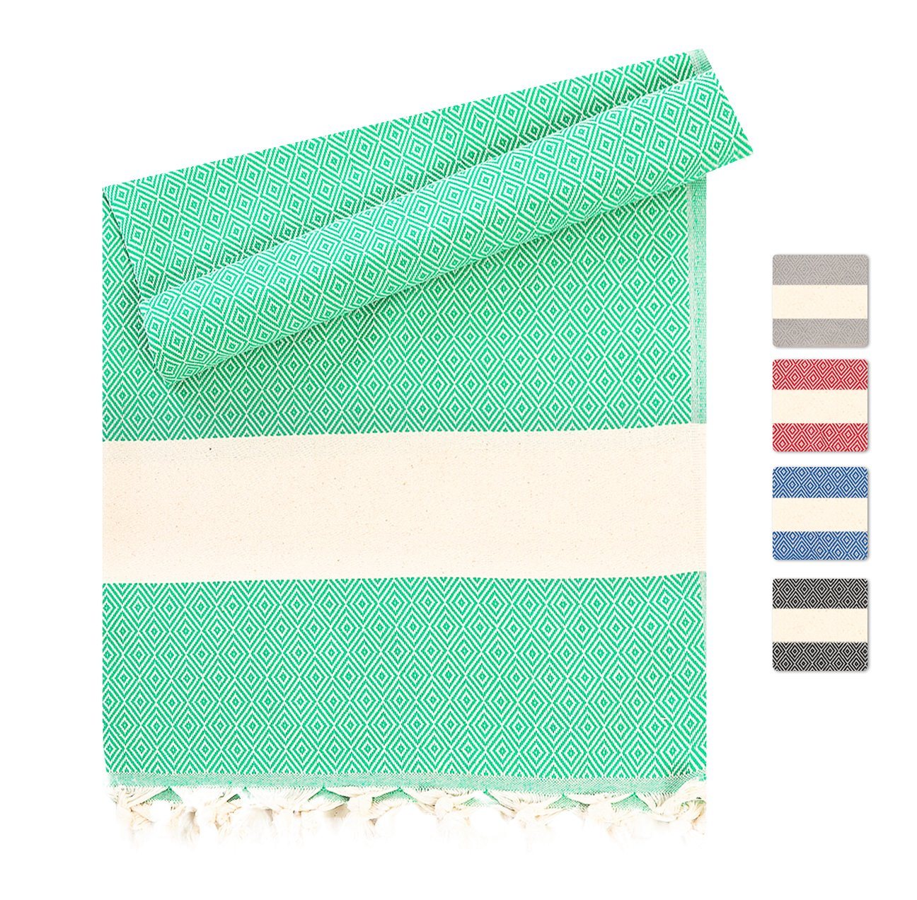 herémood Strandtuch Hamamtuch groß 100x180 Badetuch, Saunatuch, Elegantes Pestemal, (1-St), Strandtuch Bunte und Stilvolle Hamam Tuch Gestaltung 1-tlg - 2tlg von herémood